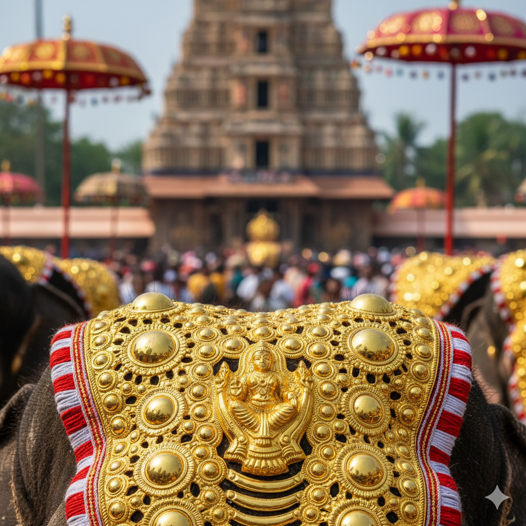 The Golden Splendor: Unveiling the History and Mystical Significance of Nettipattam, Kerala’s Regal Elephant Ornament