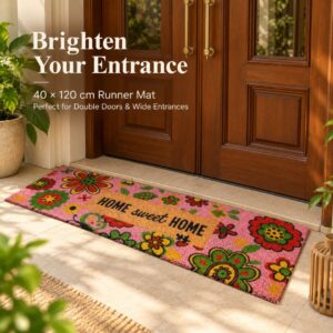 Coir Door Mat Runner Pink - Image 2