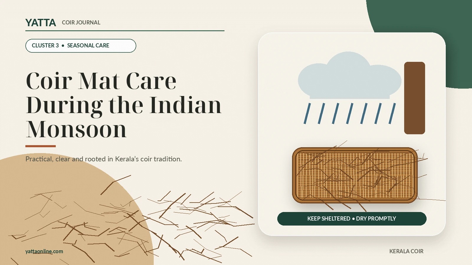 Coir Mat Care During the Indian Monsoon