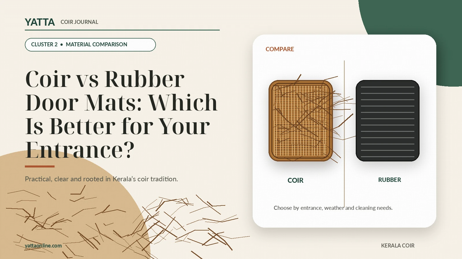 Coir vs Rubber Door Mats: Which Is Better for Your Entrance?