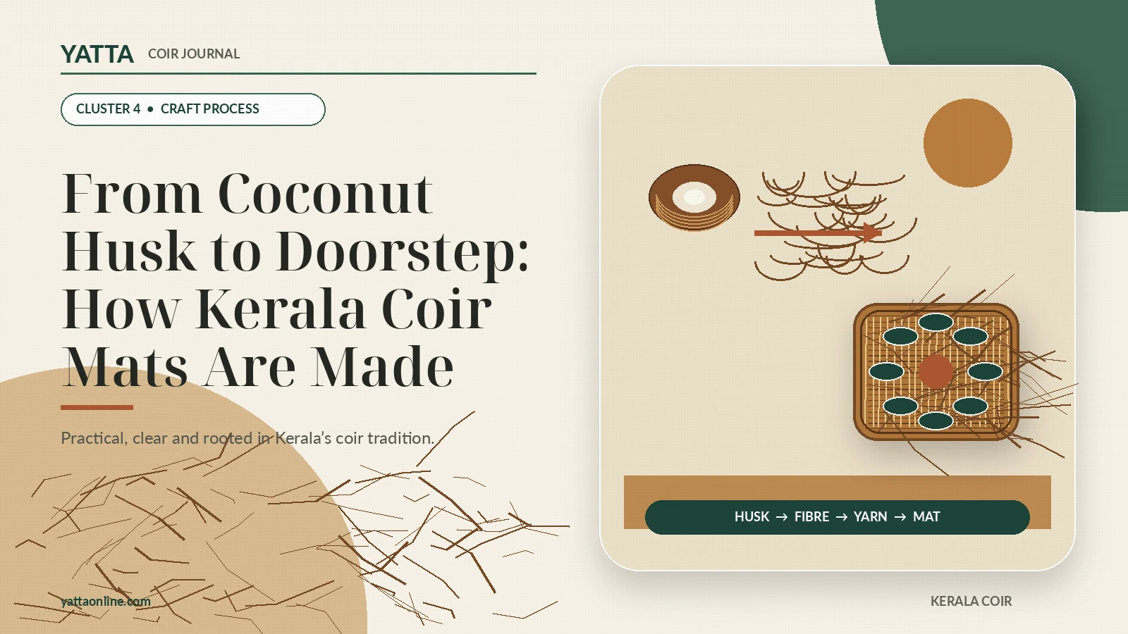 From Coconut Husk to Doorstep: How Kerala Coir Mats Are Made