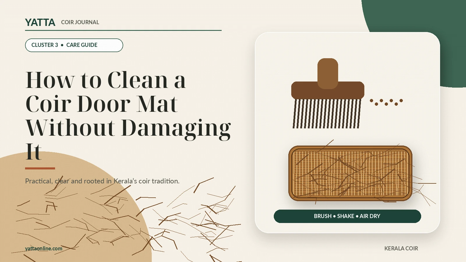 How to Clean a Coir Door Mat Without Damaging the Fibres