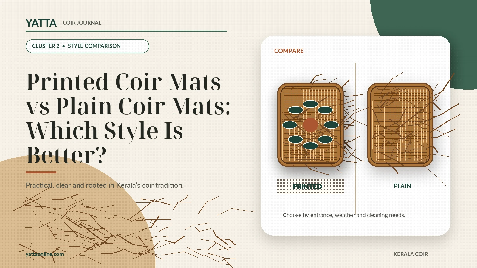 Printed Coir Mats vs Plain Coir Mats: Which Style Is Better?