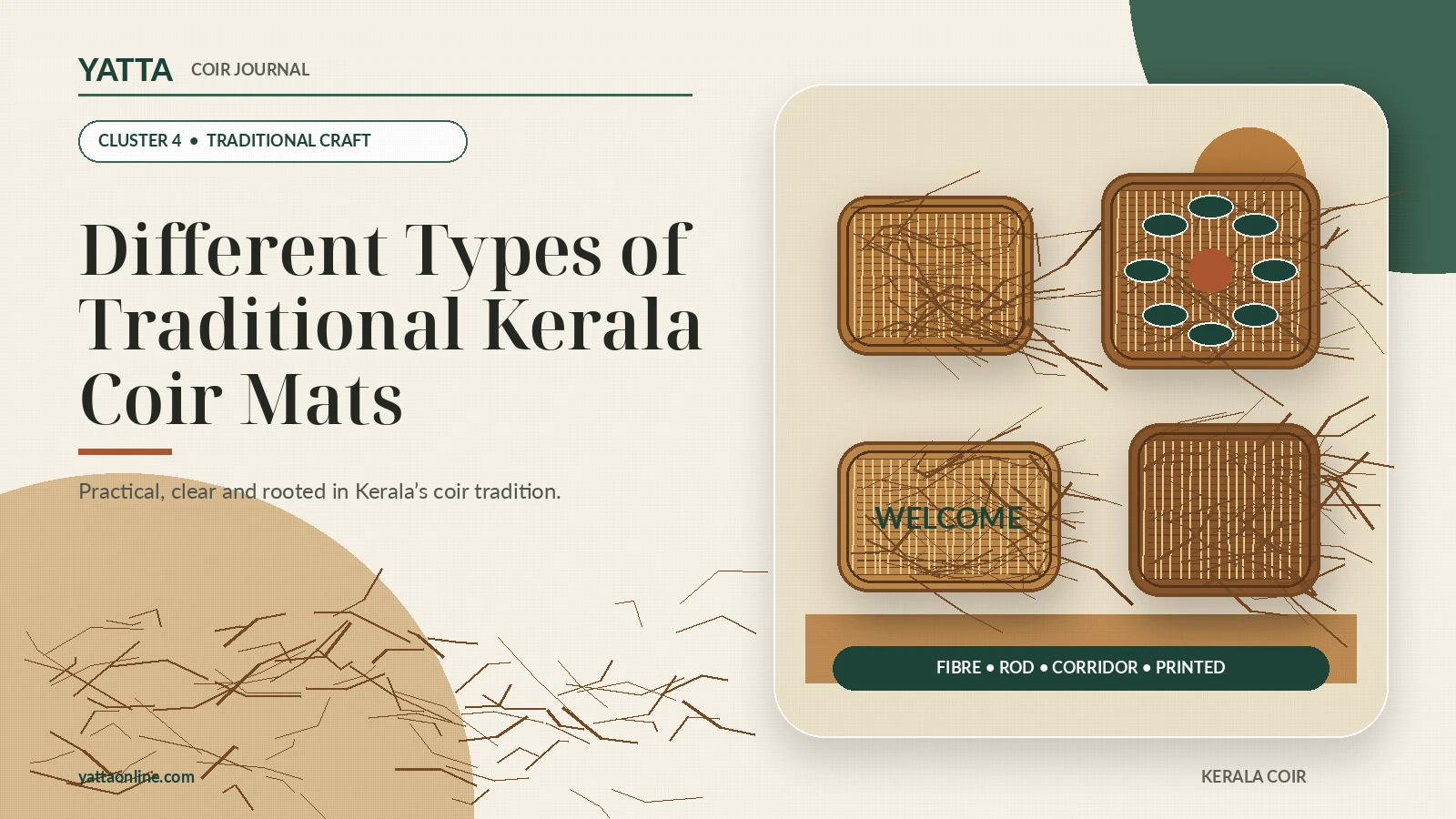 Different Types of Traditional Kerala Coir Mats